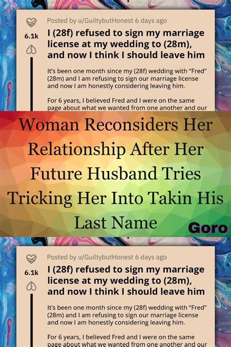 Woman Reconsiders Her Relationship After Her Future Husband Tries Tricking Her Into Takin His