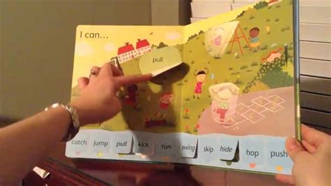 His current favorite book is a lift the flap book where the flaps are made of felt! Usborne Lift the Flap Word Book - YouTube