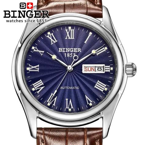 Switzerland Watches Men Luxury Brand Wristwatches Binger Luminous