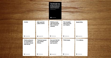 Another way to decide the winner is to play the black make a haiku card, wherein the funniest haiku wins. Cards Against Humanity Lab