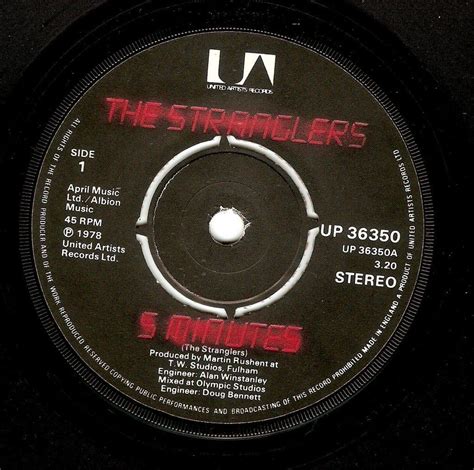 The Stranglers 5 Minutes Vinyl Record 7 Inch United Artists 1978