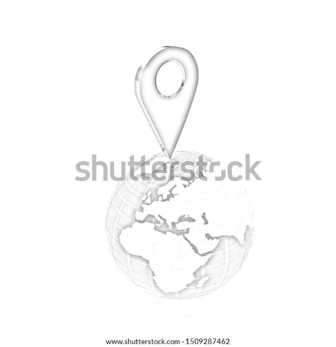 Planet Earth Map Pins Icon 3d Stock Illustration 1509287462 Shutterstock