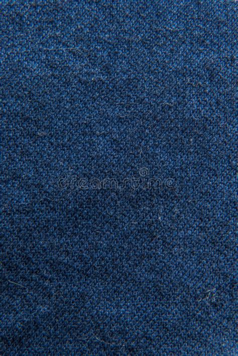 Close Up Navyblue Fabric Texture Background Stock Photo