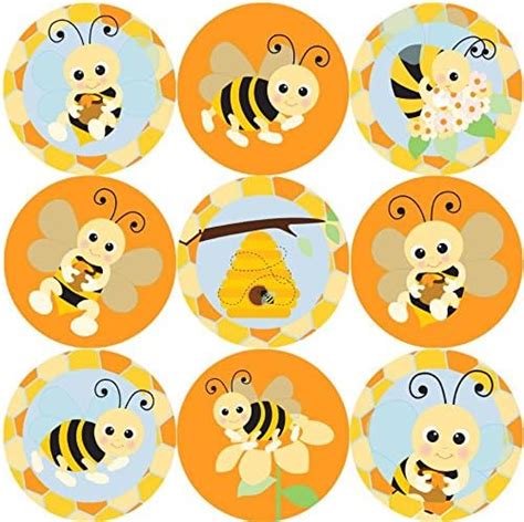 144 Bees Buzzing 30 Mm Reward Stickers For School Teachers Parents