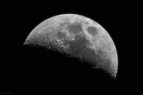 And if they behold a portent they turn away and say: The First Quarter Moon @ Astrophotography by Miguel Claro