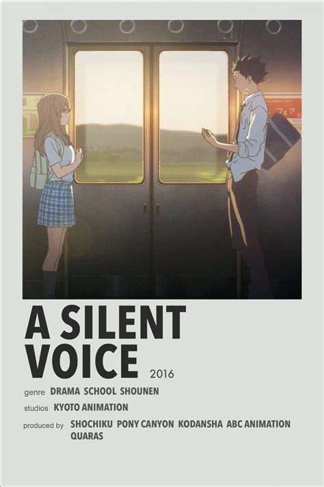 A Silent Voice Anime Printables Anime Films Movie Posters Minimalist