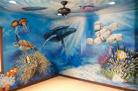 Room Ideas Sea Life Mural By Socal Artist Mural Beach Mural Kids