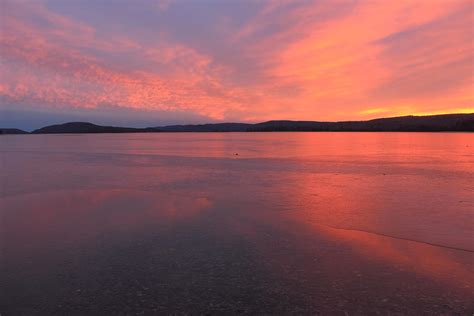 Quabbin Reservoir Sunset At Roads End Photograph By John Burk Fine