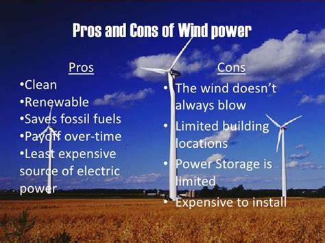 Wind Power The Pros And Cons Of Wind Power