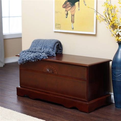 The versatility of our storage trunks and chests makes them a great choice for any room. Cedar Hope Chest Home Cherry Finish Wood Bedroom Storage ...