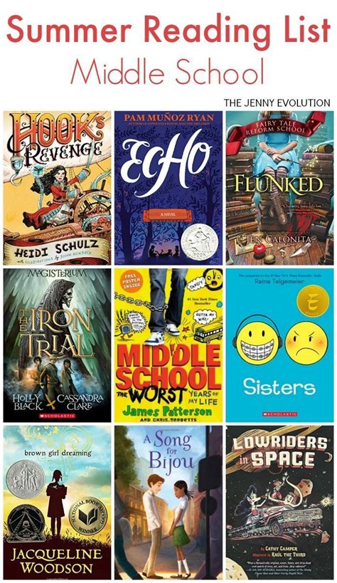 Middle School Summer Reading List Middle School Reading Middle