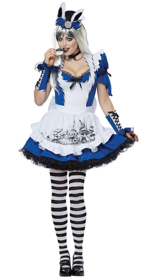 Mad Alice Womens Costume Alice In Wonderland Halloween Costume