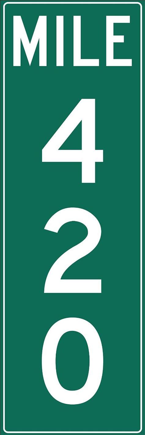 Mile 420 Mile 420 Highway Signs Markers