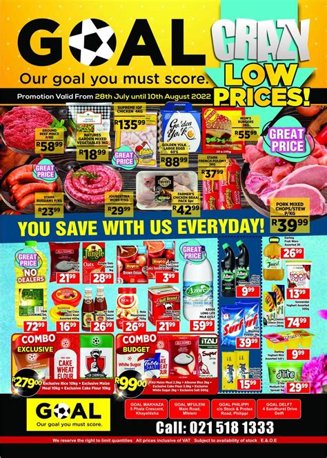 Goal Supermarket Crazy Low Prices 28 July 10 August 2022 — M