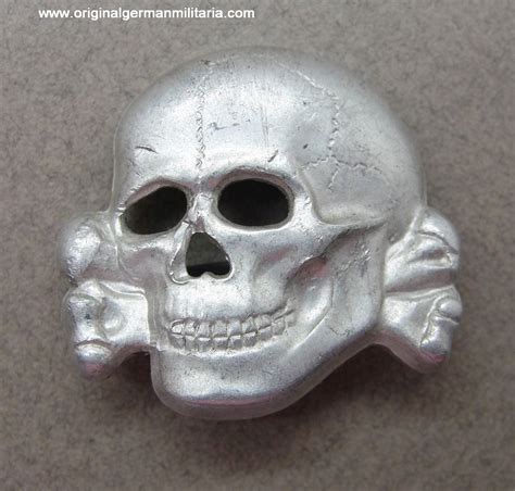 Ss Visor Cap Skull By Rzm M152 Solid Aluminum Original German