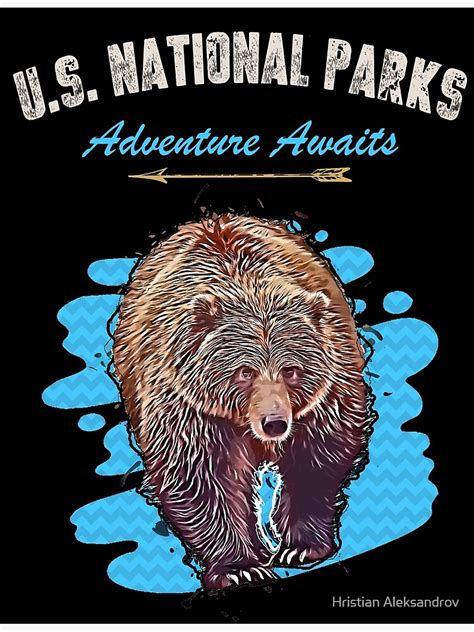 Us National Parks Adventure Awaits Funny Camping Quotes Poster For