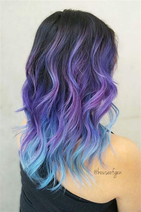 35 Blue And Purple Hair Looks That Will Amaze You Blue Ombre Hair