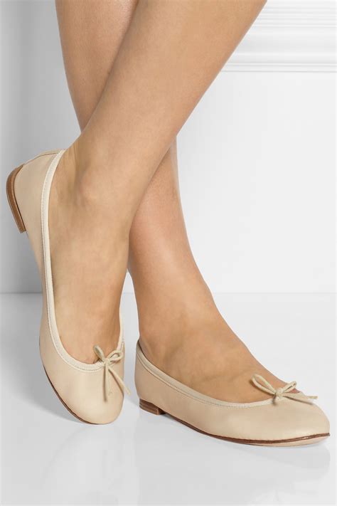 Lyst Repetto The Cendrillon Leather Ballet Flats In Natural