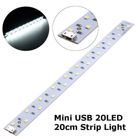 Buy Portable White Light 20 Led Light Strip Mini