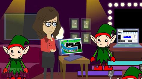 Scribble Software Christmas Card - Elves reveal the secret to the North