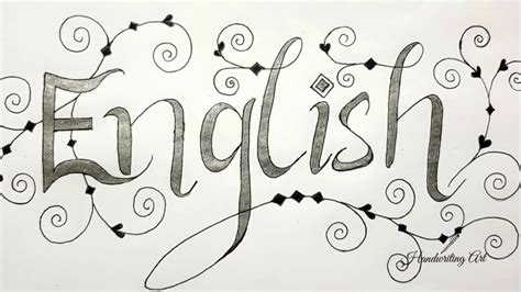 How To Write English For Project Work In Calligraphywriting English