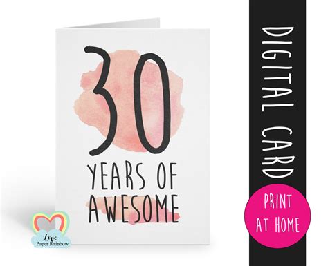 Funny 30th Birthday Cards Funny 30th Birthday Card Whoa Youre 30