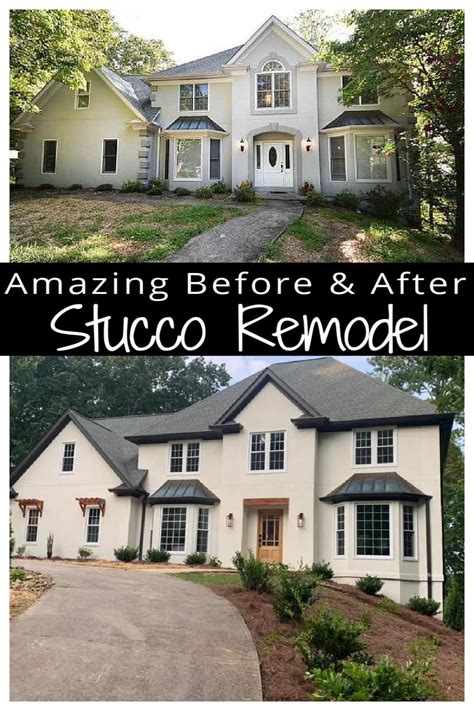 Remodeling Update Stucco Exterior Before And After Stucco Homes