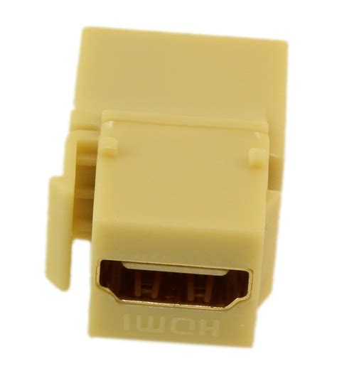These gold metal wall plates feature a variety of engraved plastic plate colors. Wall plate: Keystone Jack - HDMI 90Deg Gold Plated Female/Female Ivory 714439010010 | eBay