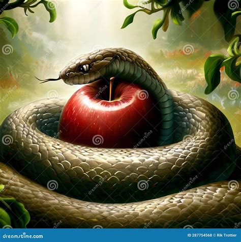Forbidden Fruit In The Garden Of Eden Stock Illustration Illustration Of Metaphor Name 287754568
