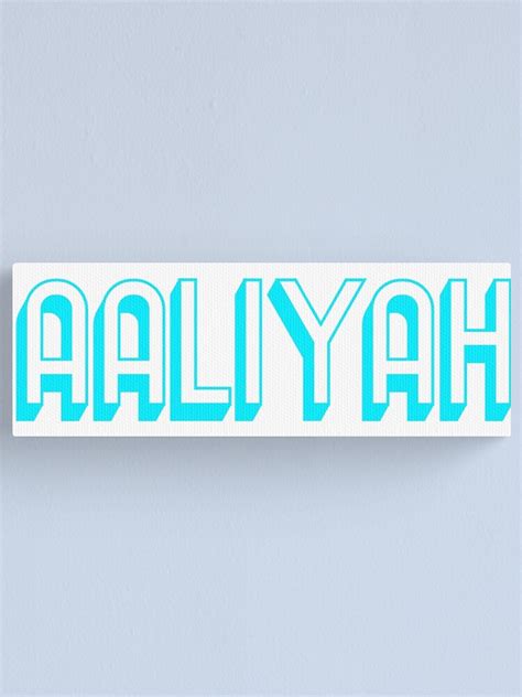 Aaliyah Blue Canvas Print For Sale By Ftml Redbubble