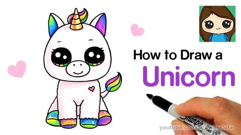 Cute Unicorn Drawing Step By Step Unicorn Step Draw Tutorial Easy