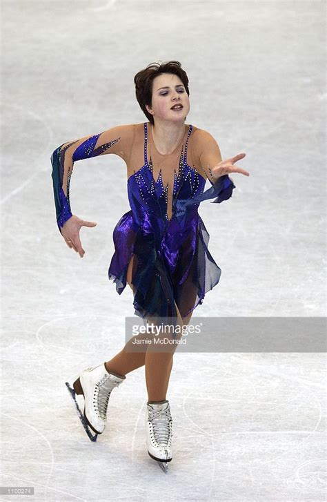 Irina Slutskaya Of Russia In The Ladies Qualifiers During The European