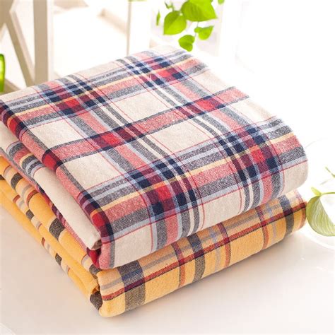 100 Cotton Bath Towel For Adults Beautiful Plaids Quick Dry Beach