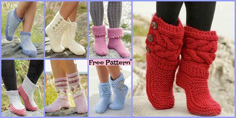 10 Knitted Cozy Slippers Free Patterns Diy 4 Ever