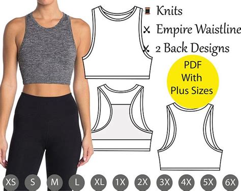 pdf sewing pattern blocks in regular and plus sizes by byrayena sports bra pattern bra sewing