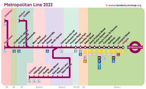 Map Of The Metropolitan Line Pink Line Updated 2022