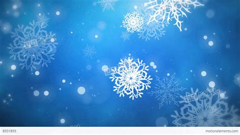 Christmas Flakes Blue Looped Stock Animation 8931893