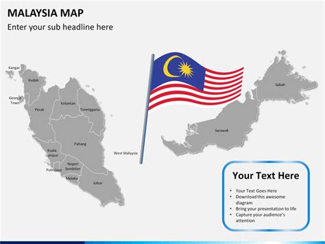 In collaboration with malaysia airlines, amal offers scheduled and charter services to jeddah and. Malaysia Map PowerPoint | SketchBubble