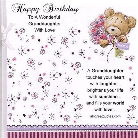 Happy Birthday Granddaughter Quotes And Wishes