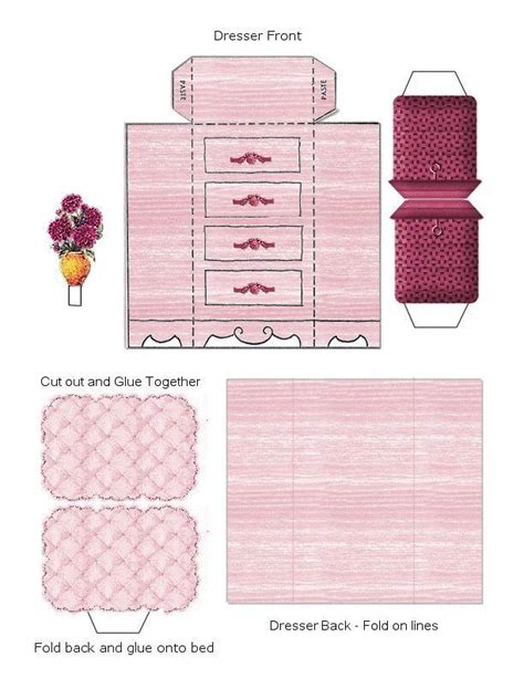 Bedroom 2b Free To Print Paper Furniture Barbie Furniture Bedroom