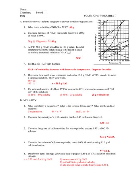 Solubility curve practice problems worksheet 1 solubility curve worksheet key use your solubility curve graphs provided to answer the following questions. solutions worksheet