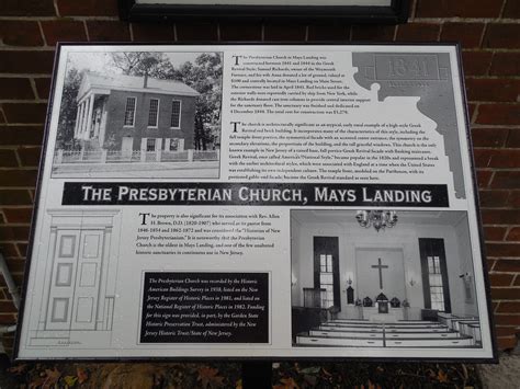 Presbyterian Church Marker Mays Landing New Jersey Flickr