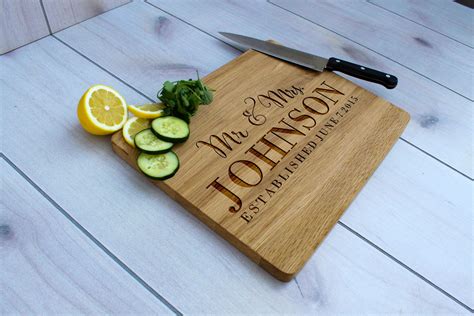 Buy Hand Made Personalized Cutting Board Engraved Cutting Board Custom Wedding T Cb Wo Mr