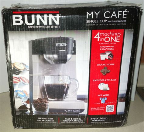 Bunn My Cafe Single Cup Multi Use Brewer Coffee Maker Black Silver Mcu