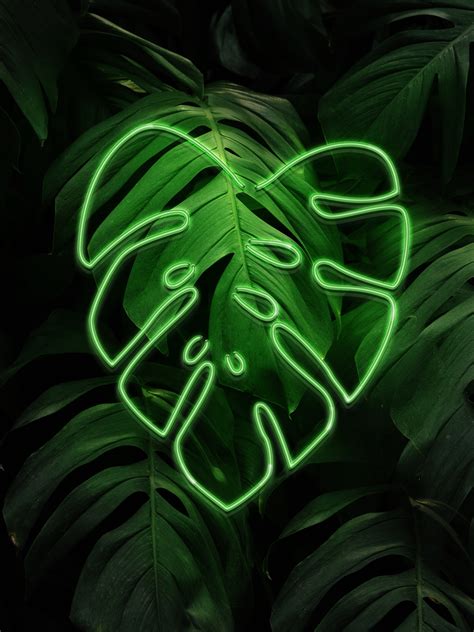 Buy Leaf Green Neon Wallpaper Free Shipping