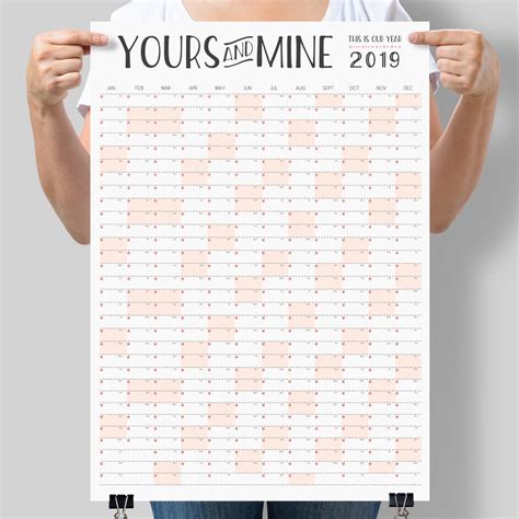 2019 Couples Calendar Wall Planner By Jack And Jess