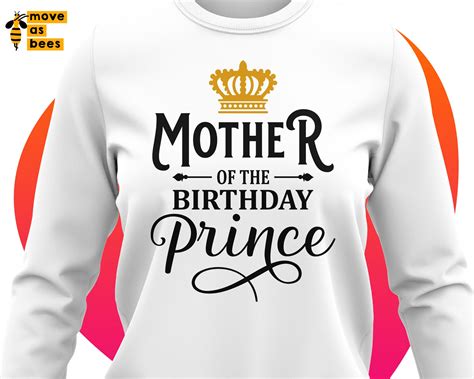 Mother Of The Birthday Prince Svg Birthday Boys Mom Etsy Finland