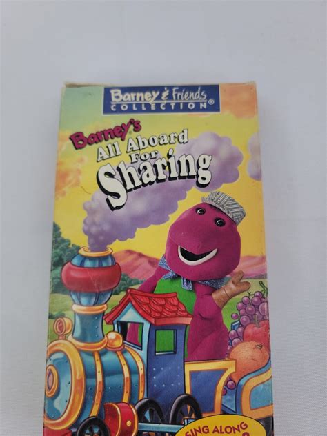 Barney Barneys All Aboard For Sharing Vhs 1996 45986020093 Ebay