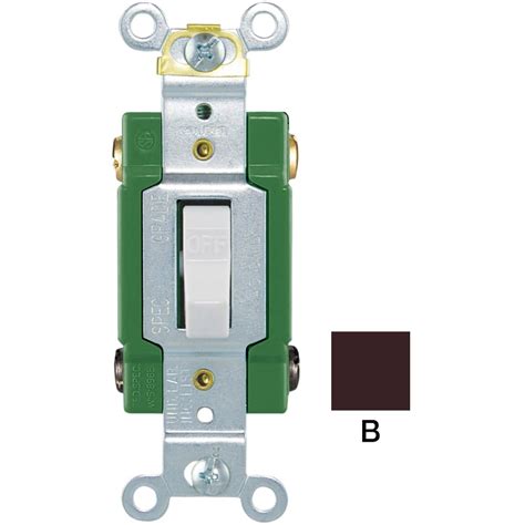 Eaton 30 Amp Double Pole Brown Toggle Light Switch At