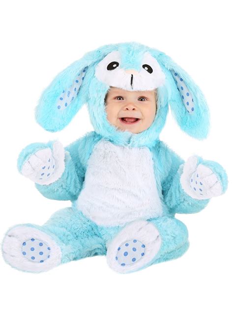 Fluffy Blue Bunny Costume For Babies